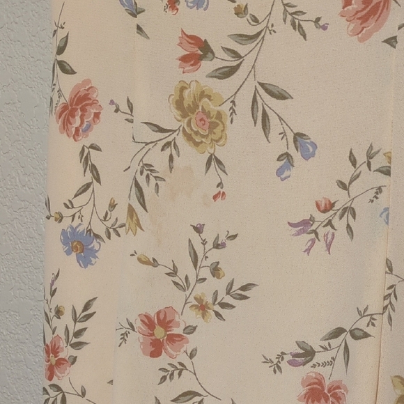 Randi May Collection vintage '90s cream floral short sleeve mini dress 📸 📏 - Picture 5 of 9